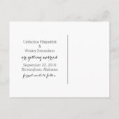 Ivory Deko Retro Save the Date Postkarte (Rückseite)