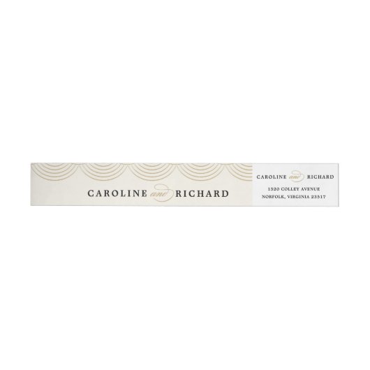 Ivory Deko String Lights Wraparound Address Label (Person)