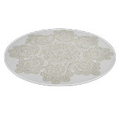 Ivory Doily Glass Schneidboard Schneidebrett (Ecke)