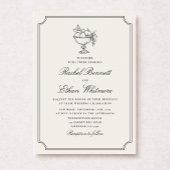 Ivory Double Frame Fruit Bowl Wedding Invitation Ankündigung