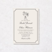 Ivory Double Frame Fruit Bowl Wedding Invitation Ankündigung