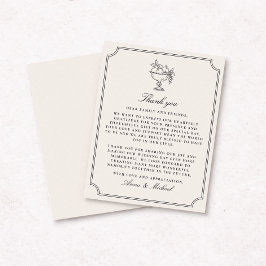 Ivory Double Frame Wedding Thank You Card Save The Date