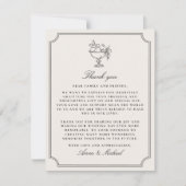 Ivory Double Frame Wedding Thank You Card Save The Date (Vorderseite)