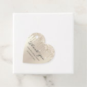 Ivory Dripping Glitzer Brautparty Vielen Dank Geschenkanhänger (Beispiel)