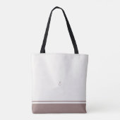 Ivory Dusty Rose Floral Line Art Minimalist Zen Tasche (Rückseite)