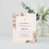 Ivory dusty rose florals Confirmation information (Stehend Vorderseite)