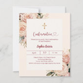 Ivory dusty rose florals Confirmation information (Vorderseite)