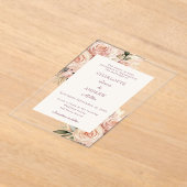 Ivory dusty rose florals luxury wedding acryleinladungen (Ablage )