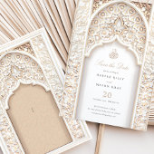 Ivory Elegance Islamische Architektur Save the Dat Einladung