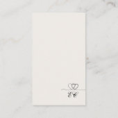 Ivory Elegant Chic Calligraphy Wedding RSVP Card Visitenkarte (Rückseite)