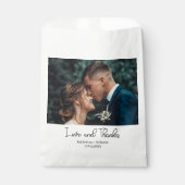 Ivory Elegant Wedding Love and Thanks Photo Geschenktütchen (Vorderseite)