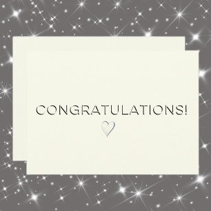 Ivory Elegante Jeder Anlass Glückwunschs flach Karte