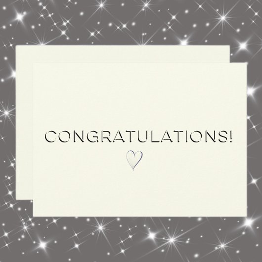 Ivory Elegante Jeder Anlass Glückwunschs flach Karte