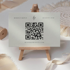 Ivory Elegany Classy UAWG Online Wedding RSVP Card Karte