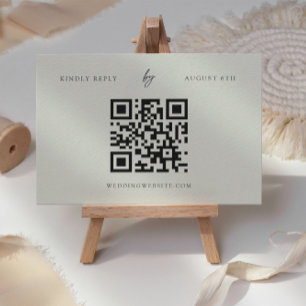 Ivory Elegany Classy UAWG Online Wedding RSVP Card Karte