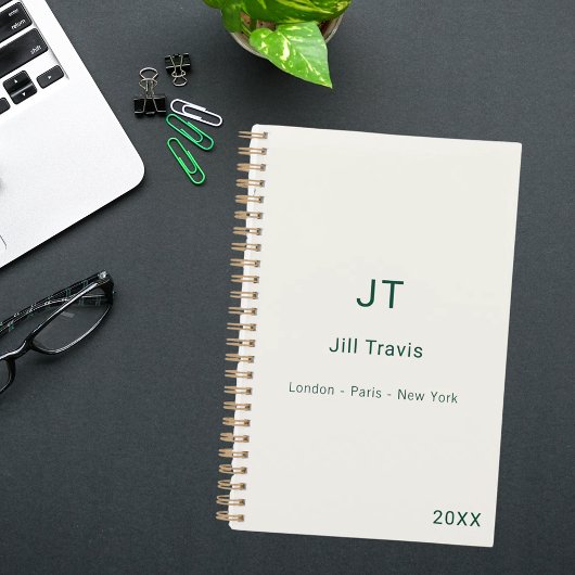 Ivory emerald green modern minimalist luxury 2026 planer