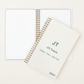 Ivory emerald green modern minimalst luxury notizblock (Innen)