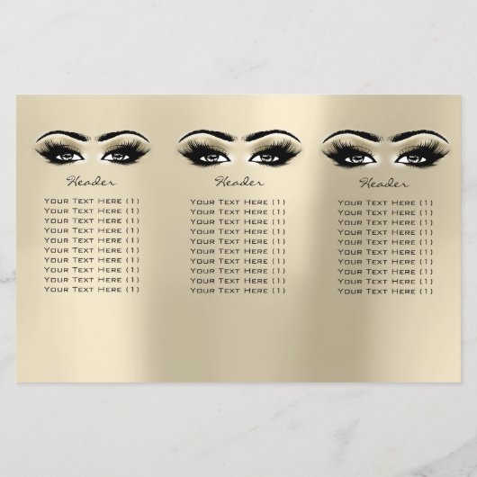 Ivory Eyes Makeup Eyes Lashes DL 3 Packungsbeilage Flyer (Hinten)