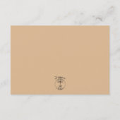 Ivory Fall Floral Bouquet mit Golddetails Begleitkarte (Rückseite)