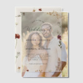 Ivory Fall Wildflowers Autumn Wedding Pergament Einladungen (Versatz (Ehepaar))