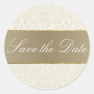 Ivory Filigree Rettete den DateSticker/das Siegel Runder Aufkleber