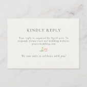 Ivory | Floral QR RSVP Response Card Karte (Vorderseite)