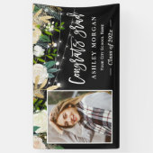 Ivory Floral String Lights Foto Abschluss Banner (Vertikal)