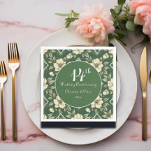 Ivory Floral und Emerald Wedding Jahrestag