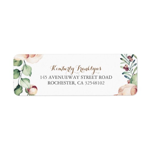 Ivory Floral Watercolor Bouquet Fall Vintag (Vorne)