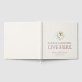 Ivory Floral Wedding Guest Book with Real Foil Gästebuch (Voll)