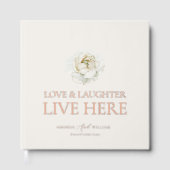 Ivory Floral Wedding Guest Book with Real Foil Gästebuch (Vorderseite)
