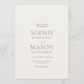 Ivory Floral Wedding Invitation Einladung (Vorderseite)