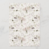 Ivory Floral Wedding Invitation Einladung (Rückseite)