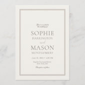Ivory Floral Wedding Invitation Einladung (Vorderseite)