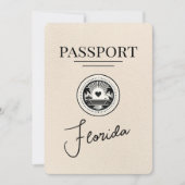 Ivory Florida Passport Save the Date (Vorderseite)