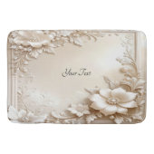 Ivory Flowers Bath Mat Badematte (Vorderseite)