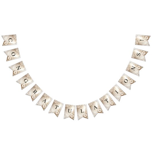 Ivory Flowers Bunting Flag Wimpelkette (Alle)