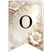 Ivory Flowers Bunting Flag Wimpelkette (Zweite Fahne)
