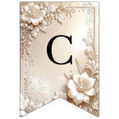 Ivory Flowers Bunting Flag Wimpelkette (Erste Fahne)