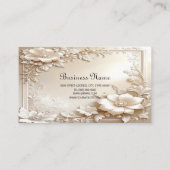 Ivory Flowers Business Card Visitenkarte (Rückseite)