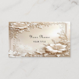 Ivory Flowers Business Card Visitenkarte