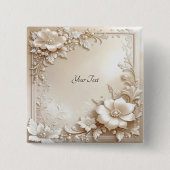 Ivory Flowers Button (Vorderseite)