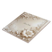 Ivory Flowers Ceramic Tile Fliese (Seite)
