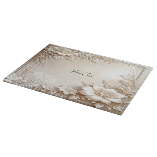 Ivory Flowers Cutting Board Schneidebrett (Ecke)