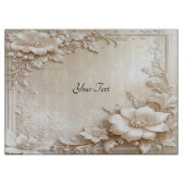 Ivory Flowers Cutting Board Schneidebrett (Vorderseite)