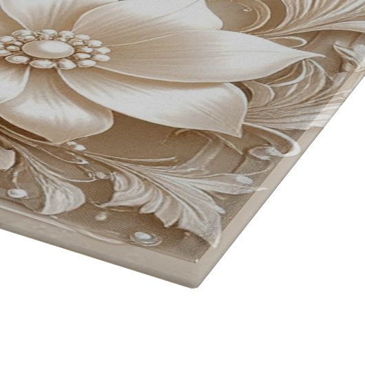 Ivory Flowers Cutting Board Schneidebrett (Ecke)