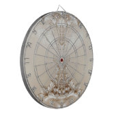 Ivory Flowers Dartboard Dartscheibe (Vorderseite Links)