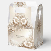 Ivory Flowers Favor Box Geschenkschachtel (Geöffnet)