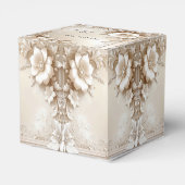 Ivory Flowers Favor Box Geschenkschachtel (Rückseite)