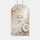 Ivory Flowers Gift Tag Geschenkanhänger (Vorderseite)